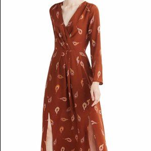 Madewell Nightflower Feather Print Silk